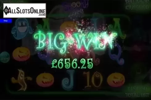 Big win screen. Bounty Haunters from Games Warehouse