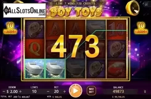 Win Screen. Boy Toys from KA Gaming