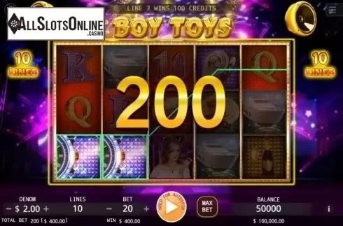 Win Screen. Boy Toys from KA Gaming