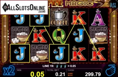 Win screen 1. Coffee Magic (Casino Technology) from Casino Technology