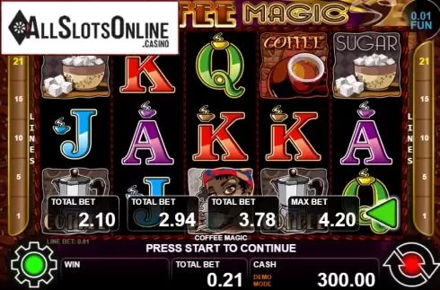 Reel screen. Coffee Magic (Casino Technology) from Casino Technology