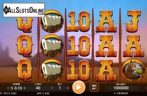 Reel screen. Cowboys from KA Gaming