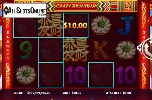 Win Screen 2. Crazy Rich Year from Slot Factory