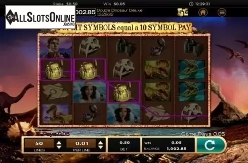 Win screen 3. Double Dinosaur Deluxe from High 5 Games
