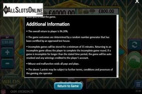 Paytable 3