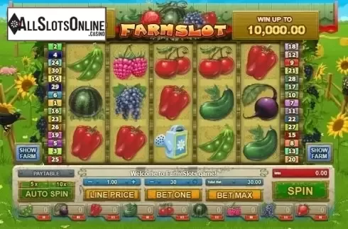 Game Workflow screen. Farm Slot from GamesOS