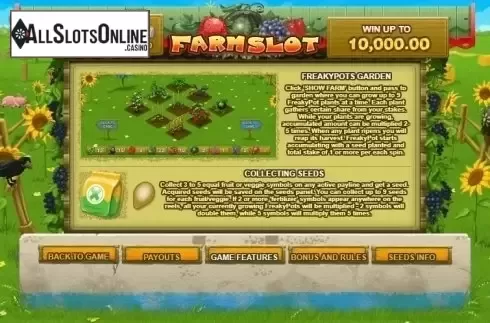 Paytable 2. Farm Slot from GamesOS