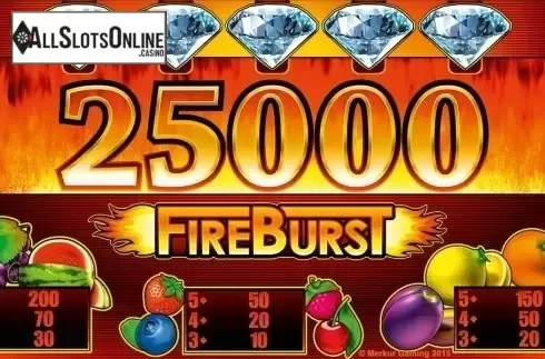 Paytable 1. Fire Burst HD from Merkur