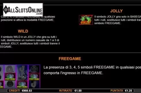 Features screen. Ghost House (Nazionale Elettronica) from Nazionale Elettronica