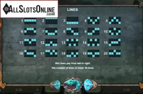 Paytable 2. Gnomes' Gems from Booongo