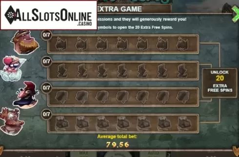 Extra Game screen. Gnomes' Gems from Booongo