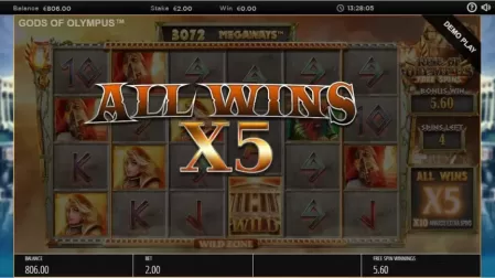 Gods of Olympus Megaways slot screenshot 7