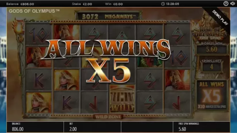 Gods of Olympus Megaways slot screenshot 7