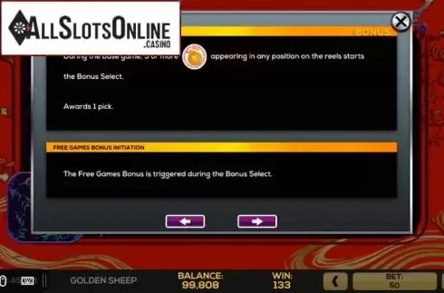 Bonus Select 1. Golden Sheep from High 5 Games
