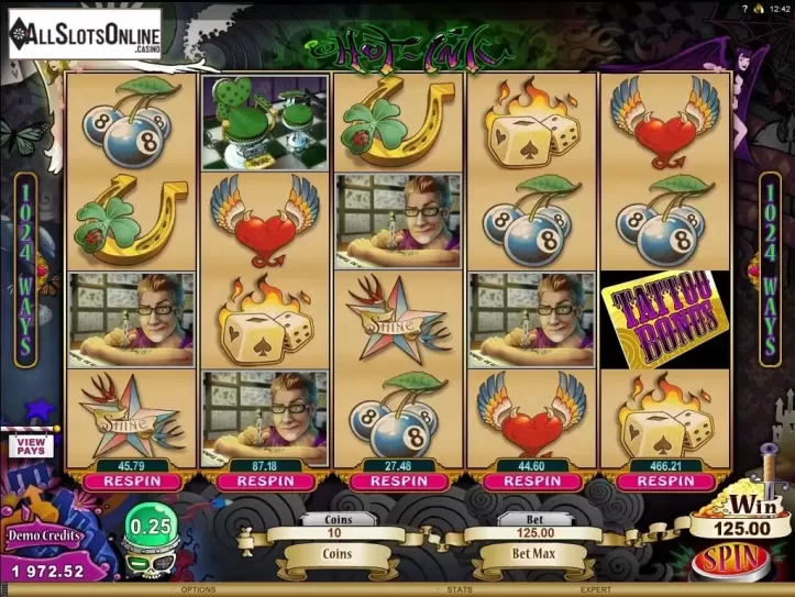 Screen9. Hot Ink from Microgaming