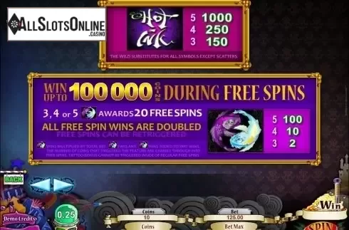 Screen4. Hot Ink from Microgaming
