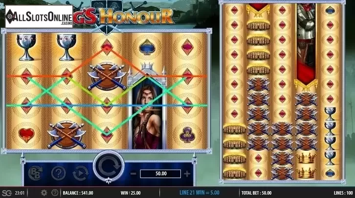 Win screen. King's Honour from Barcrest