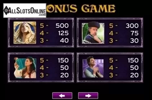 Paytable 1. Lady of Hope from High 5 Games