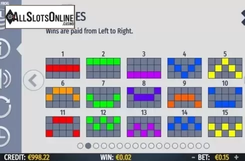 Paytable screen 2. Magic Frog from Octavian Gaming
