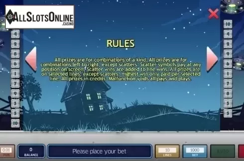 Rules. Martians Atack from InBet Games
