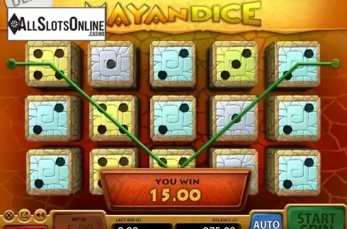 Win Screen. Mayan Dice from Air Dice