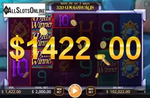 Win Screen 1. Medal Winner Megaways from KA Gaming