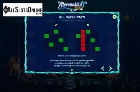 Paylines. Mermaid's Pearls (RTG) from RTG