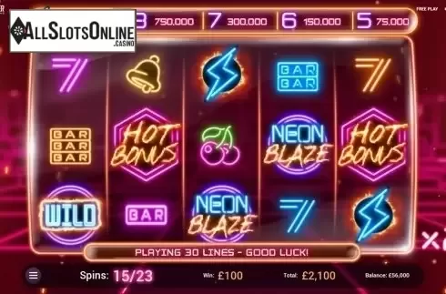 Hot Bonus Reels. Neon Blaze from Revolver Gaming
