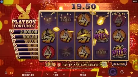 Playboy Fortunes slot screenshot 3