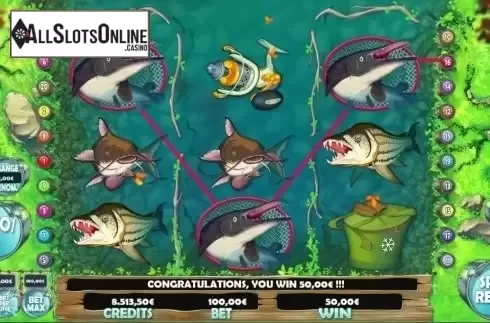Win screen. RF Big Catch from R. Franco