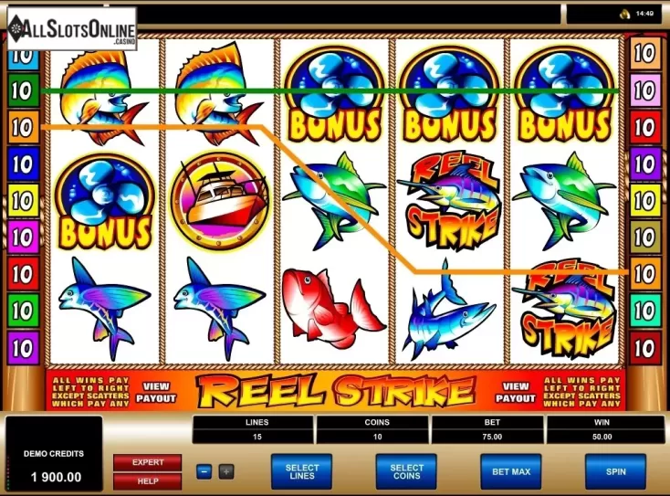 Screen6. Reel Strike from Microgaming