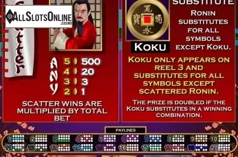 Wild & Scatter. Ronin (RTG) from RTG