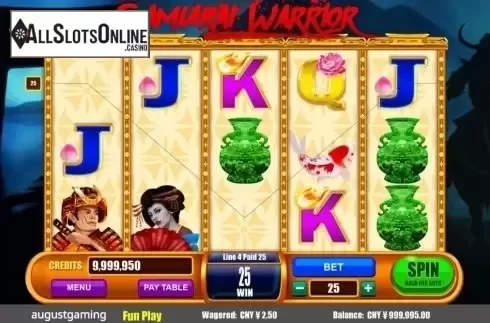 Win. Samurai Warrior from August Gaming
