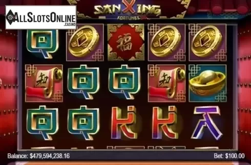 Reel Screen. Sanxing Fortunes from Mobilots