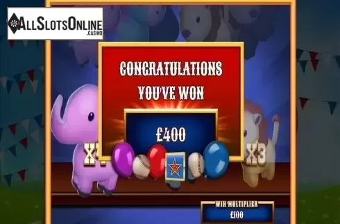 Win screen. Slingo Carnival from Slingo Originals