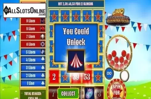 Game workflow 2. Slingo Carnival from Slingo Originals