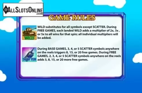 Special symbols screen