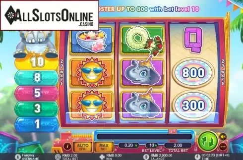 Reel screen. Songkran Summer from GamePlay