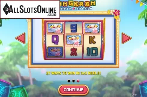 Start screen. Songkran Summer from GamePlay