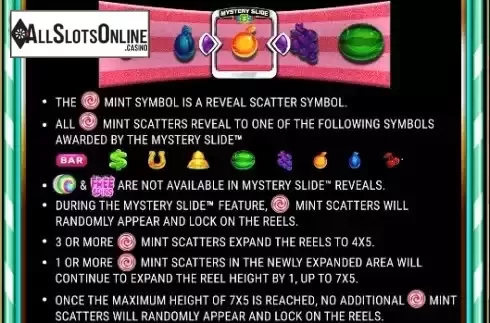 Mystery slide feature screen