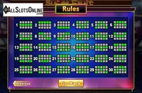 Paylines. Super Fruit (Aiwin Games) from Aiwin Games