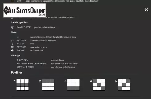 Screen3. Take 5 from Gamomat