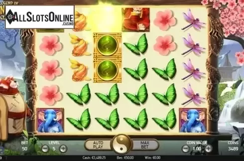 Screen 5. The Legend of Shangri-La: Cluster Pays from NetEnt