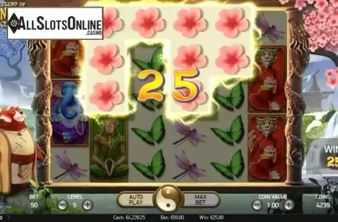 Screen 4. The Legend of Shangri-La: Cluster Pays from NetEnt