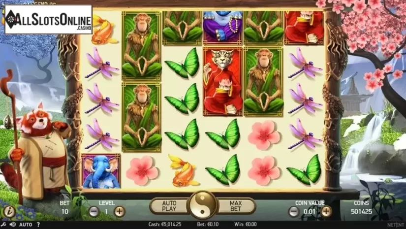 Screen 2. The Legend of Shangri-La: Cluster Pays from NetEnt