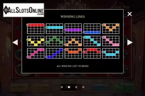 Paytable 2. The Musketeers from Inspired Gaming