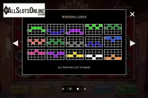 Paytable 3. The Musketeers from Inspired Gaming