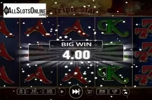 Win Screen. Triple Star (Wazdan) from Wazdan