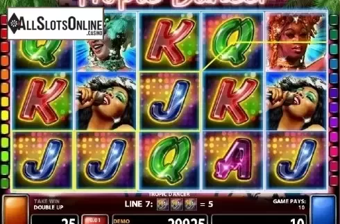 Screen 2. Tropic Dancer from Casino Technology