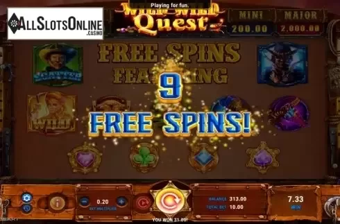 Win Screen 2. Wild Wild Quest from GameArt